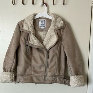 Brown and Cream Winter jacket.